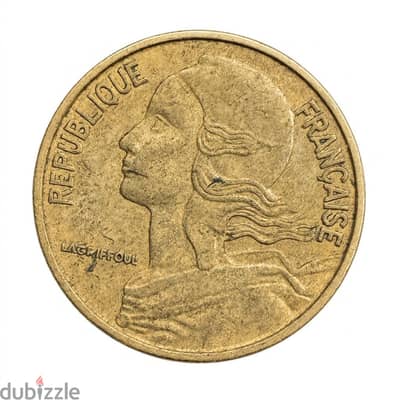 Vintage 1966 France 5 Centimes Coin - Marianne Design