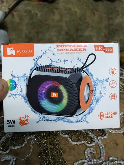 سماعة بلوتوث HR-778 RGB بحالة فوق ممتاز