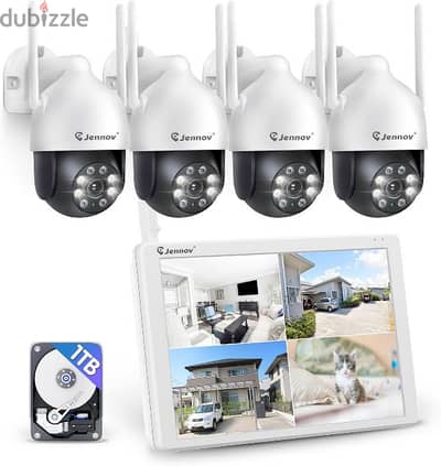 4 smart IP SECURITY CAMERAS + MONITOR