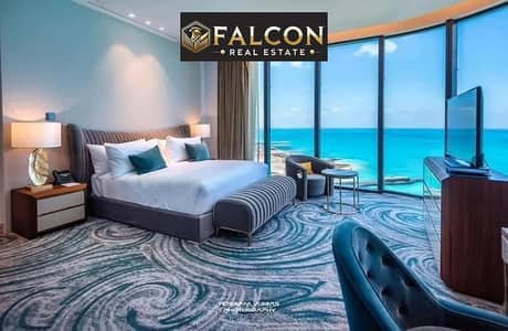 Lowest price apartment, facing towers, first row lagoon, steps from the sea, chalet for sale in Mazarine New Alamein, North Coast, near Marassi