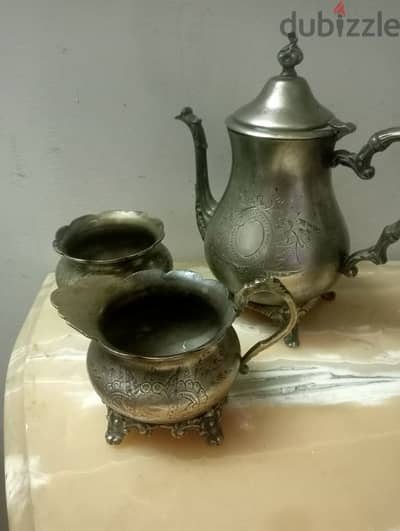 طقم نحاس انجليزي انتيك مختوم