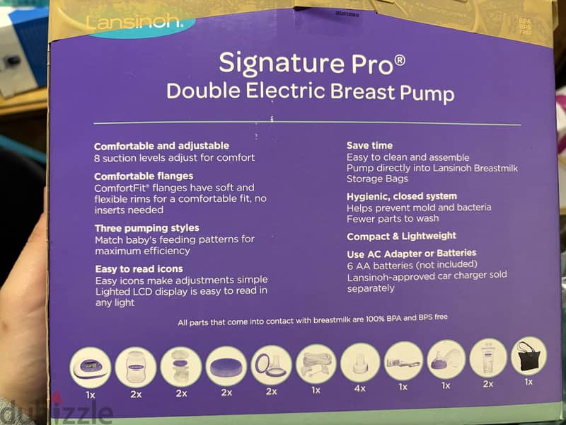 Lansinoh double electric pump 1
