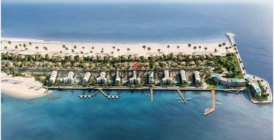 شالية للبيع متشطب بالكامل بفيو مميزعلي المارينا في مارينا 5  بالساحل الشمالي