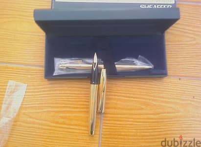 Sheaffer Imperial Lined Gold14k Fountain Pen & Ballpoint Set , Fine