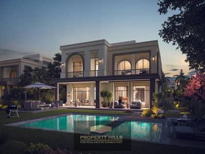 205 m panoramic villa 3 floors with private swimming pool in New Cairo next to Hyde Park, 90th Street, AUC and Mivida.