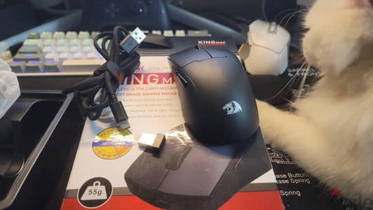 ماوس Redragon K1NG MAX M918 PRO 1K Hz 3-Mode Wireless Gaming mouse