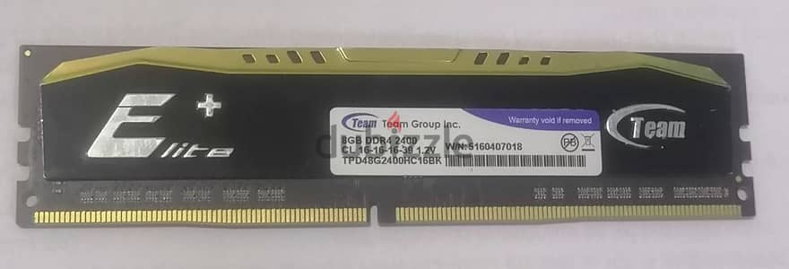 Team groupرام 8 جيجا 2400 ميجا هيرتز 8GB RAM 2400MHz DDR4