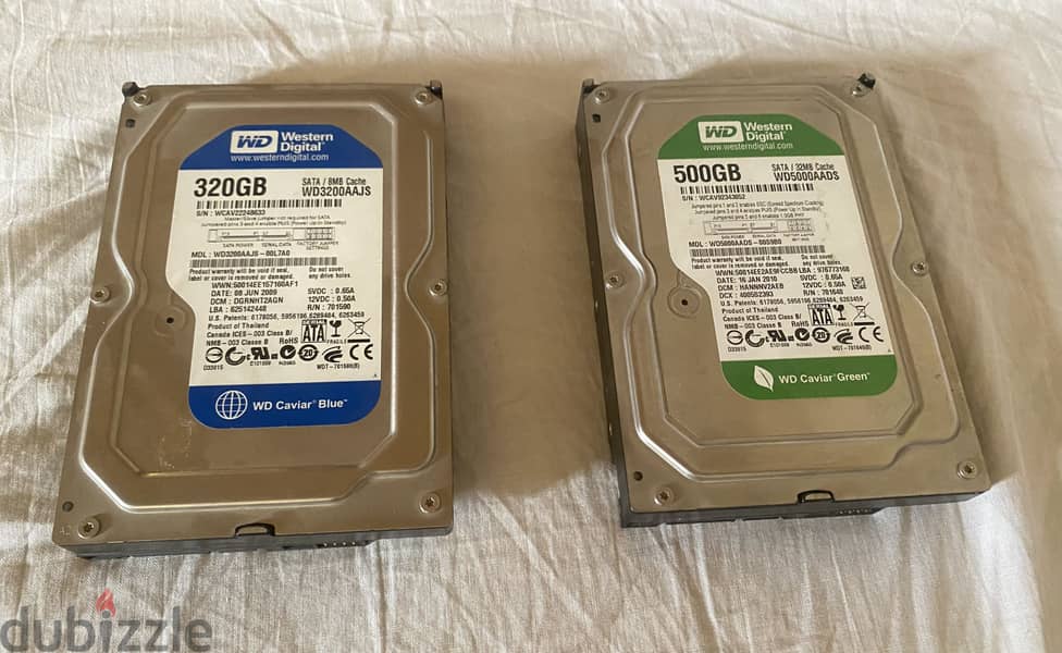 Western Digital hard disks (Sata) for PC 8