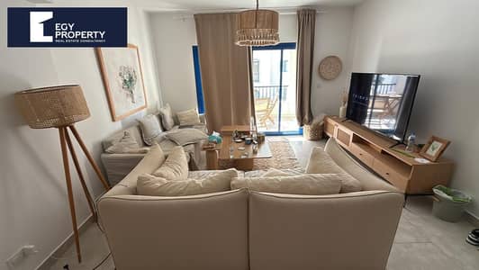 Fully finished Chalet with pool view for sale in marassi north coast