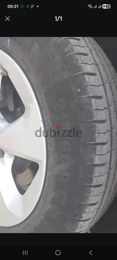 ٤عجل مقاس ١٧ حالة جيدة كونتنينتال ٢١٥/٦٠