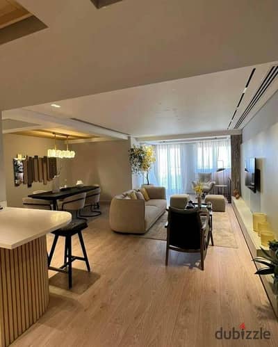 A sea-facing apartment overlooking a landscaped area, double view, in the heart of Fifth Settlement, directly on 90th Street