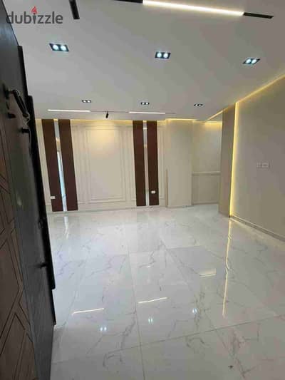 Apartment for sale 145 meters, Third Neighborhood, Block 5, behind Al-Fayrouz Center, fourth building from the Kafrawi Axis, first balcony on the left of the facade.