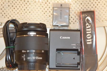 canon lens & battery & charger