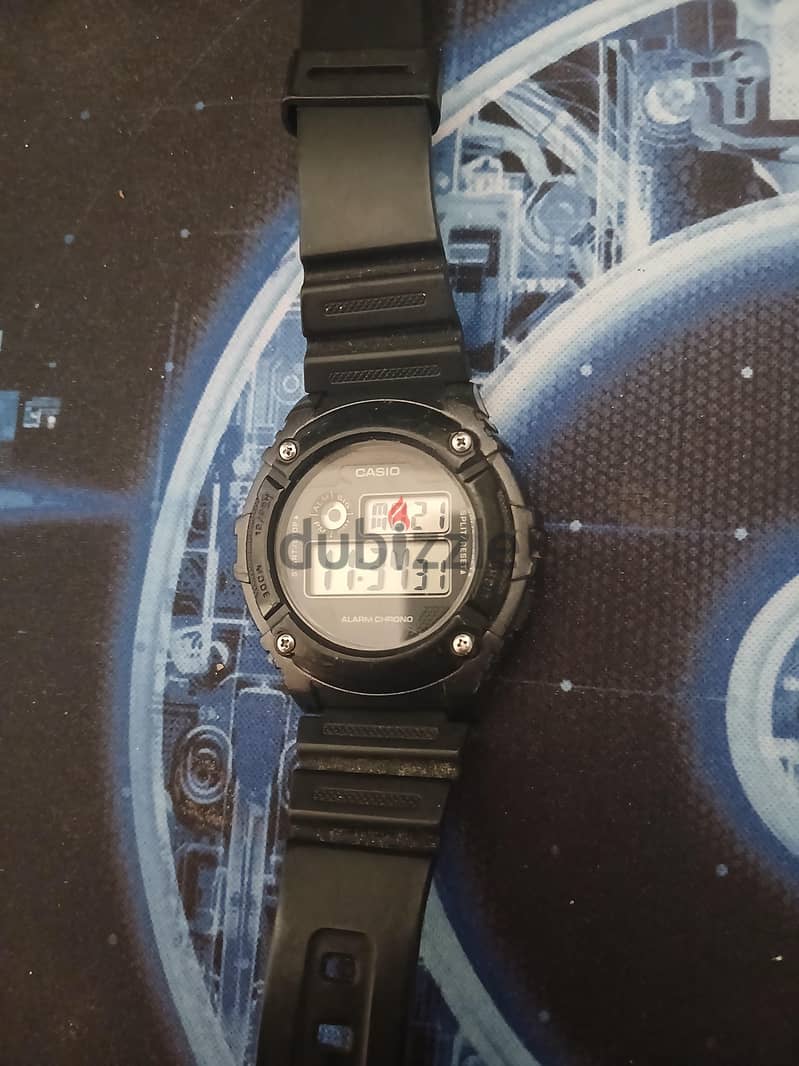 original black casio watch w-216h 1