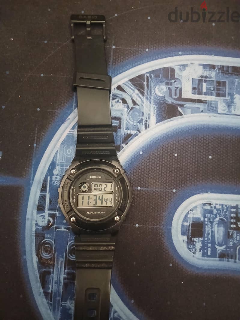 original black casio watch w-216h 2