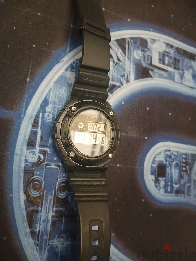 original black casio watch w-216h 3