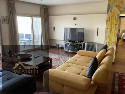 Furnished apartment for rent Fifth Settlement El Shouyfat 3rd floor 3 bedrooms 2 bathrooms spacious reception open kitchen prime location ready