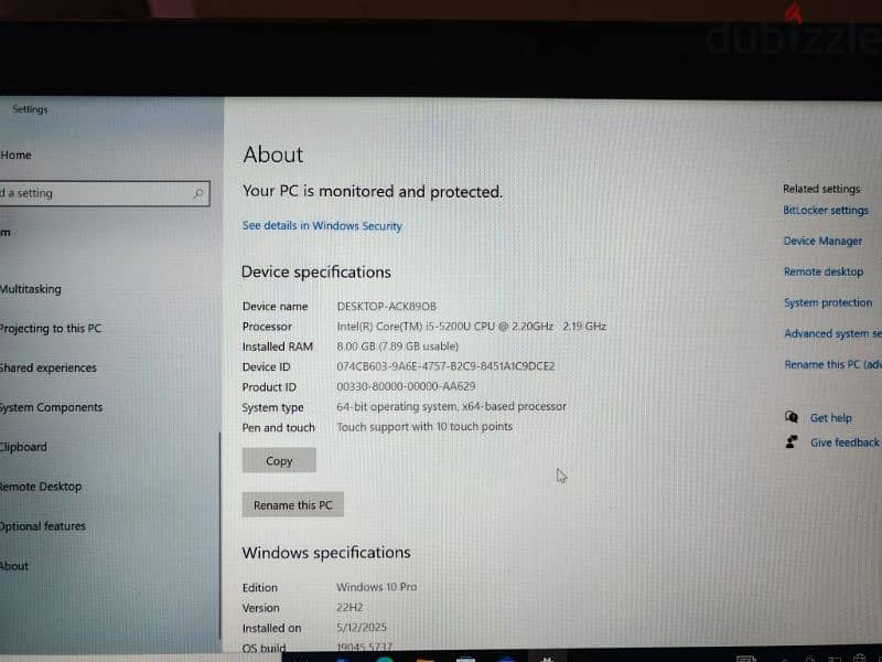 Laptop dell Latitude E5450 touch screen 4
