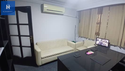 Prime location, fully furnished and air-conditioned, 80 sq m, off Sphinx Square, near Orabi Street, Mohandessin.