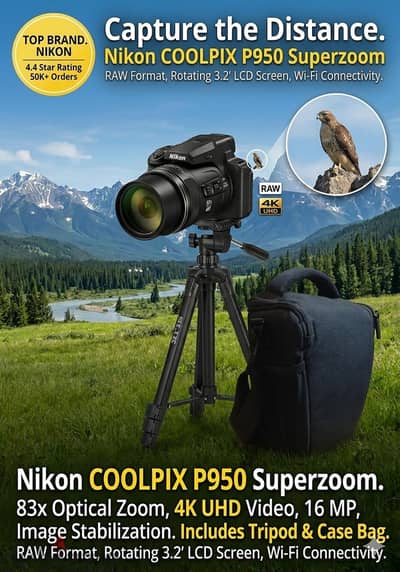 NIkon COOLPIX P950 Superzoom Digital Camera | 83x Optical