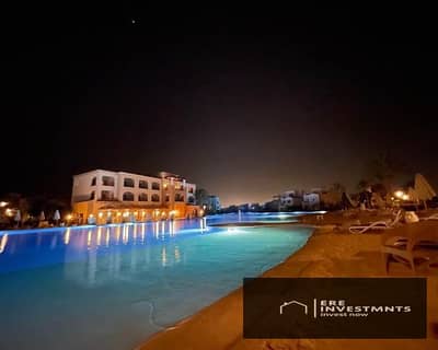 Lowest price twin house villa, first row on the sea (resale), finished with air conditioning and kitchen in Marassi Verdi, immediate delivery