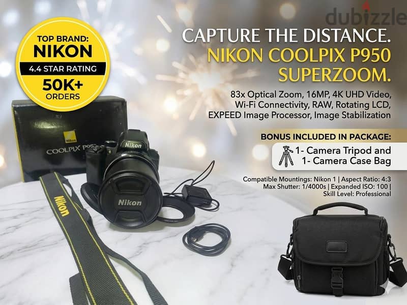NIkon COOLPIX P950 Superzoom Digital Camera | 83x Optical 4