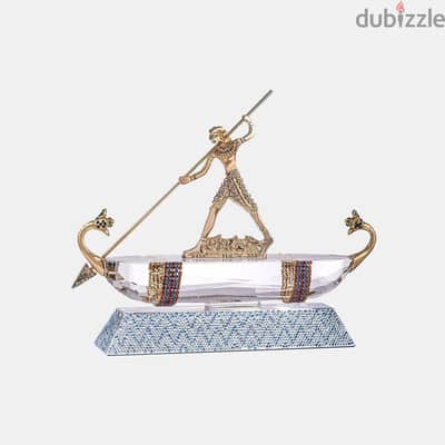 Pharaonic boat Asfour Crystal Unique gift