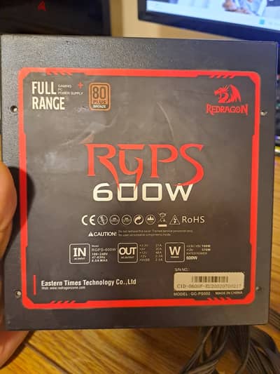 Redragon RGPS GC-PS002 600W 80 Plus Bronze