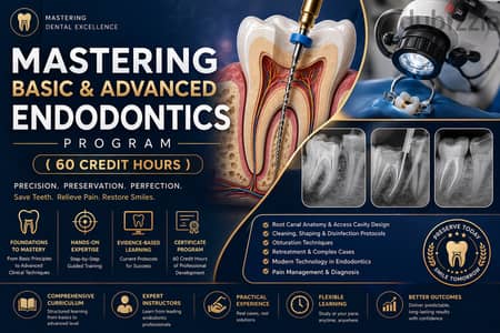 Mastering Basic & Advanced Endodontics Program ( 60 credit hours )