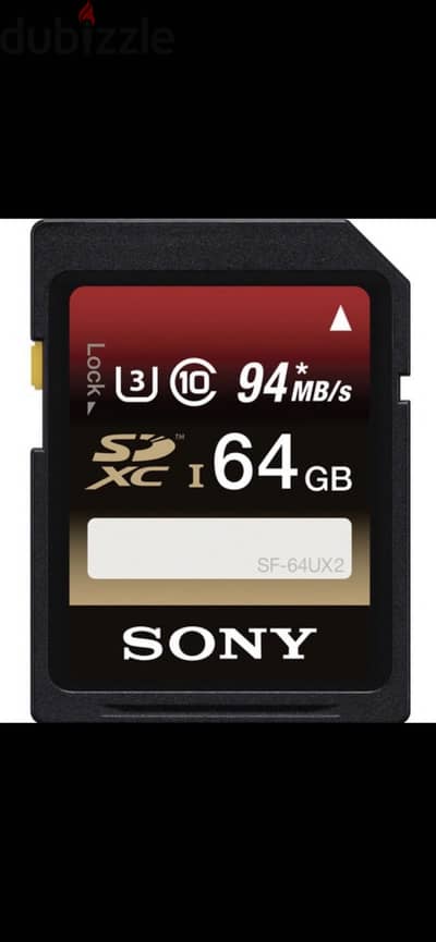 Sony 64 gb  SF-64UX memory card 94mb/s