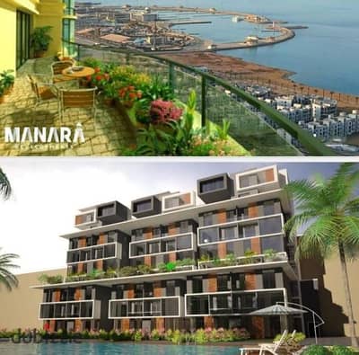 With a panoramic view, a fully finished high-luxury chalet for sale with only a 10% down payment, directly on the sea in the heart of Galala, Ain Sokh