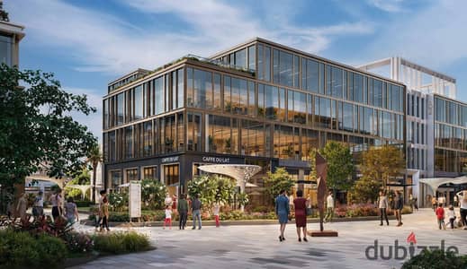 Office for sale with installment plan over 8 years in 6th of October City, at Mall of Egypt, developed by Majid Al Futtaim