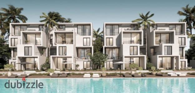 Chalet for sale, fully finished, with a garden and a distinctive lagoon view in Ras El Hekma, in The Med project.