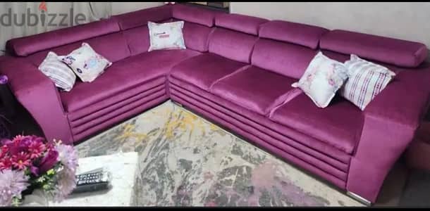 ركنة حرف L مكونه من قطعتين استخدام خفيف جدًا كالجديد