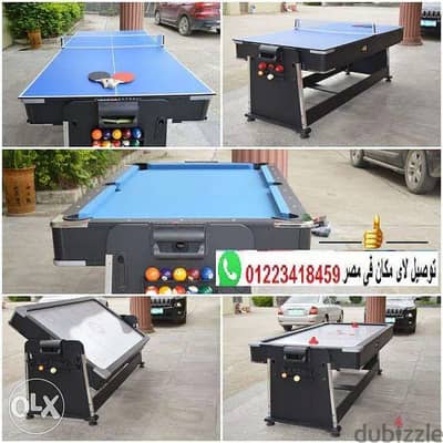 ترابيزة 3*1 تحتوى على بلياردو بنج بونج ايرهوكى من شركة دهب