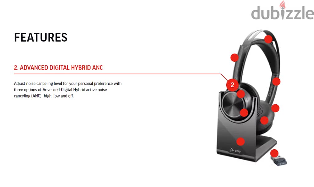 HP Poly Voyager Focus 2 – Premium Bluetooth Office Headset 2