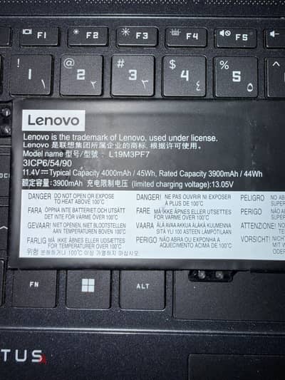 بطارية لابتوب Lenovo أصلية موديل L19M3PF7