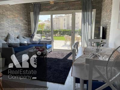 شاليه للبيع ارضي بجاردن غرفتين وحمام علي حمام سباحه خطواط من البحر جاردن 100 متر _ Amwaj northcoast