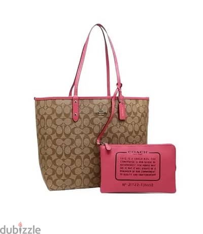 Coach Reversible Tote Bag (Fuschia)