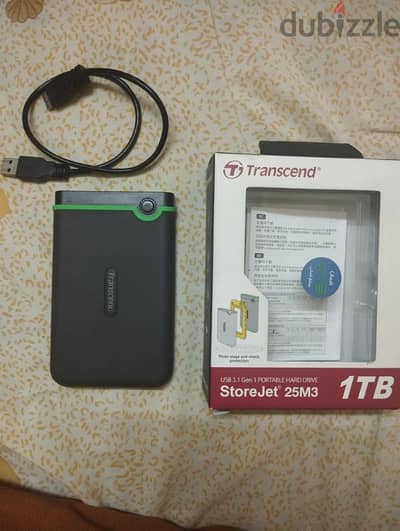 هارد اكسترنال خارجى transcend 1TB USB 3
