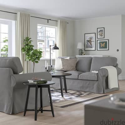 3-Seater Sofa Hakebo Dark Grey – With 2 Covers