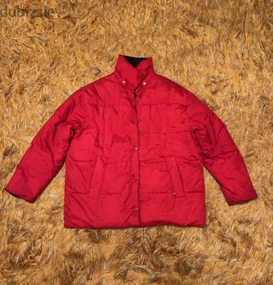 Authentic Tommy Hilfiger Men Puffer Jacket - Red and black- Size Small