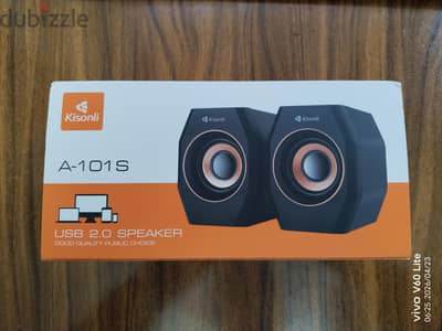 سماعات Kisonli A-101 S speakers زيرو بعلبتها