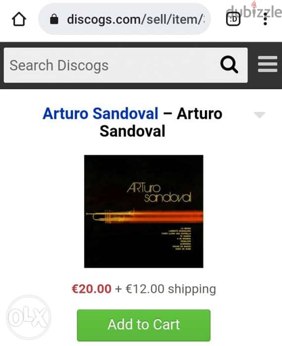 Arturo Sandoval vinyl اسطوانة بيك أب إصدار الثمانينات 2