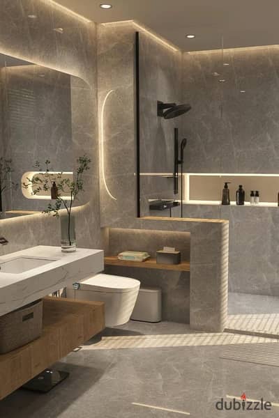 For sale garden apartment in Signature Hyde Park October, in front of Gezira Sporting Club