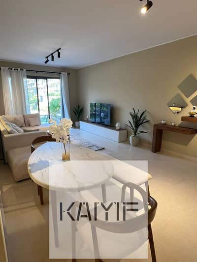 شقة فاخرة للإيجار في سوديك فيليت ريزيدنس Sodic Villette Residence  دور أرضي مفروشة بالكامل فيو لاندسكيب موقع مميز جاهزة للسكن