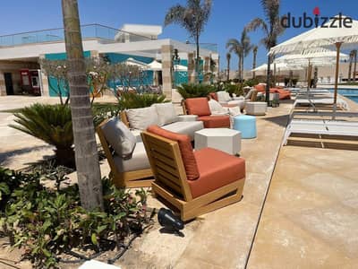 شاليه بجاردن   للبيع  متشطب في Seashore  امام 'هاسيندا'  برابم  لوكيشين  فى رأس الحكمة فى الكيلو 207