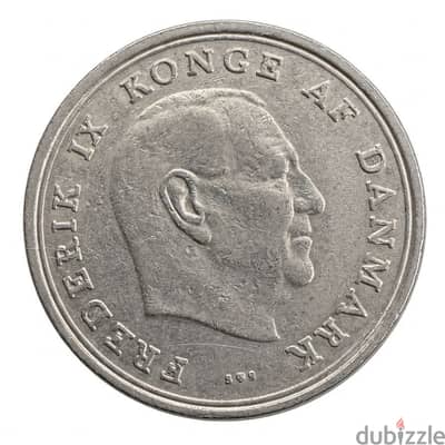 1972 Denmark 1 Krone Coin - King Frederik IX