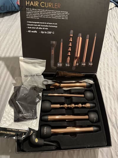 rush brush 5 in 1 curler - قطع للشعر 5 مكواه راش براش ويفي او كيرلي