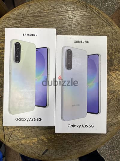 Galaxy A36 5G dual sim 256/8G Green White جديد مايرسم بضمان الوكيل